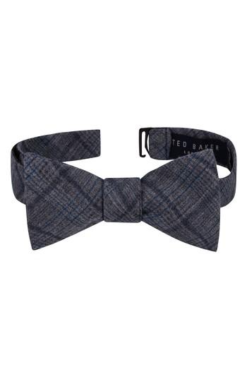 Men's Ted Baker London Wool Bow Tie, Size - Grey