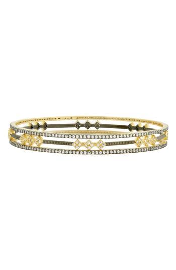 Women's Freida Rothman Rose Dor 3-stack Bracelets