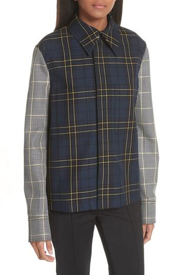 Women's Joseph Coen Check Patchwork Jacket Us / 34 Fr - Blue