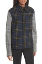 Women's Joseph Coen Check Patchwork Jacket Us / 34 Fr - Blue