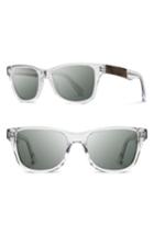 Men's Shwood 'canby' 54mm Acetate & Wood Sunglasses - Tortoise/ Maple Burl/ Grey