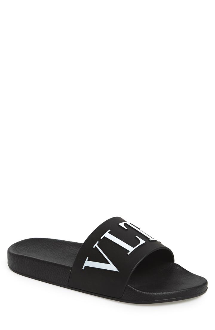 Men's Valentino Slide Sandal Us / 43eu - Black