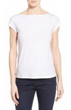 Women's Eileen Fisher Organic Cotton Bateau Neck Top - White