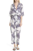 Women's Paradised Apres Beach Print Jumpsuit - White