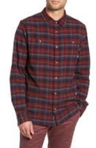 Men's Vans Banfield Iii Plaid Flannel Shirt, Size - Burgundy