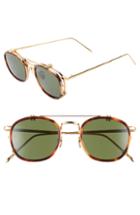 Women's Linda Farrow 49mm Clip-on Sunglasses - Tortoise Shell/ Yellow Gold