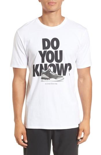 Men's Nike Jordan Do You Know Graphic T-shirt - Grey