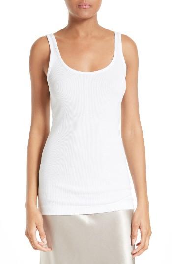 Women's Vince Pima Cotton & Modal Tank - White