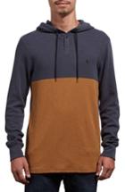 Men's Volcom Murphy Thermal Henley Hoodie - Blue