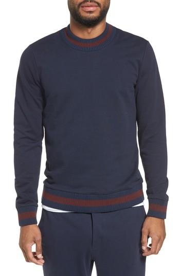 Men's Boss Skubic Slim Crewneck Sweatshirt, Size - Blue