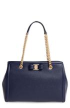 Salvatore Ferragamo Grained Leather Bow Tote -