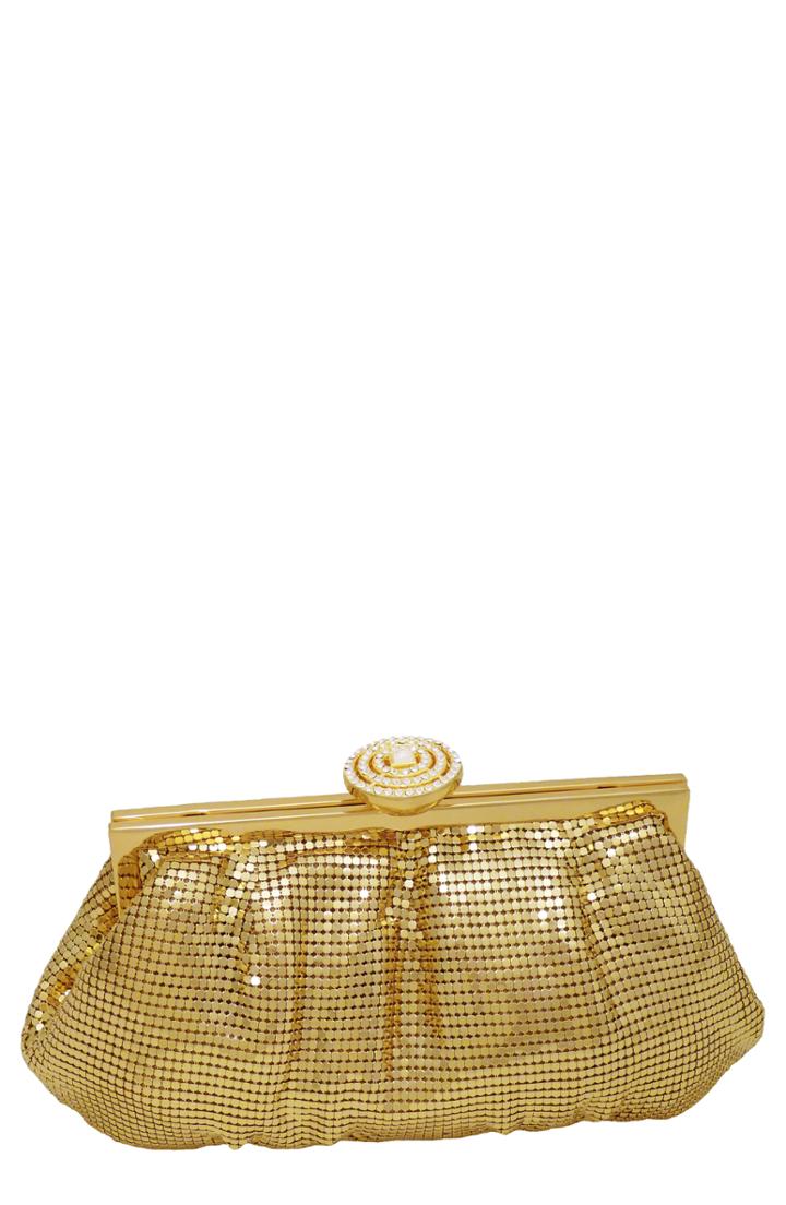 Whiting & Davis Marilyn Frame Clutch - Metallic