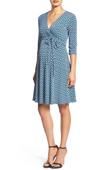 Women's Leota 'perfect Wrap' Maternity Dress - Purple