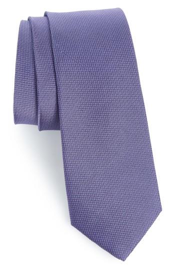 Men's Calibrate Eternity Unsolid Solid Silk Skinny Tie, Size - Purple