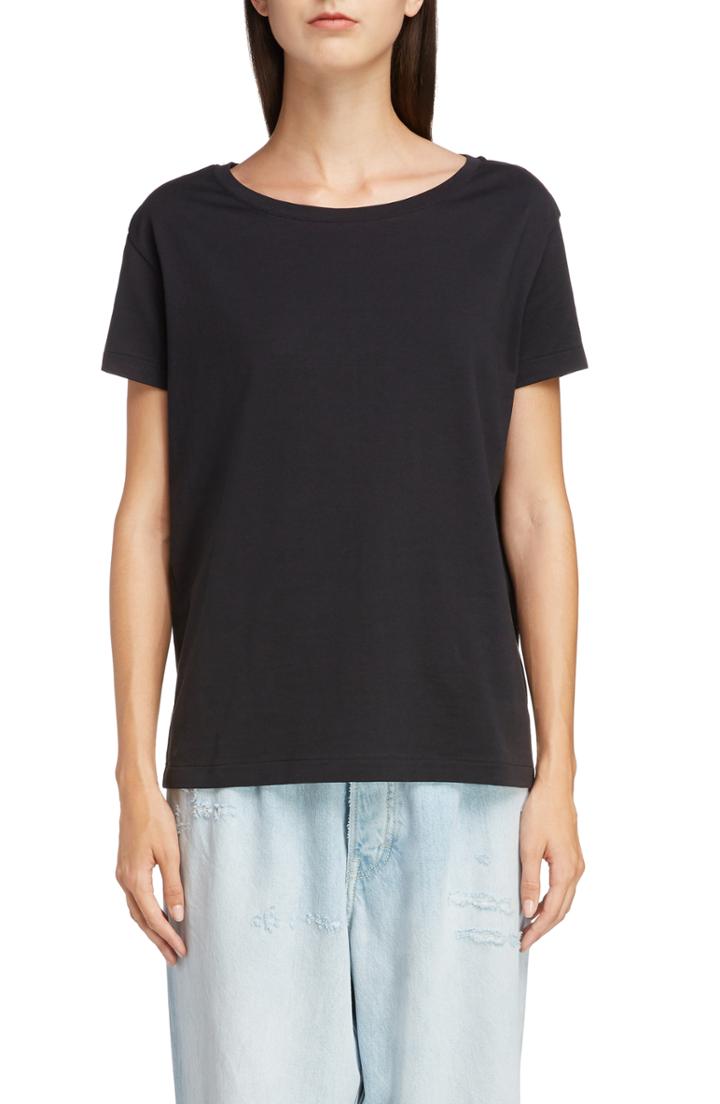 Women's Acne Studios Eldora Boxy Cotton Tee - Black