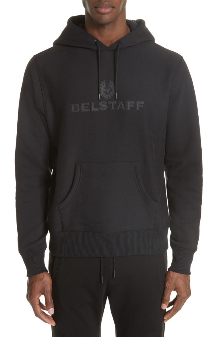Men's Belstaff Northview Logo Hoodie, Size - Black