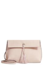 Street Level Faux Leather Tassel Tote - Pink