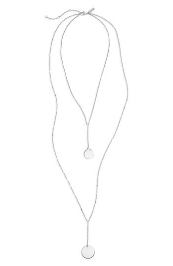 Women's Topshop Disc Charm Layered Necklace