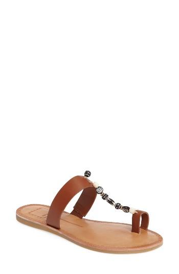 Women's Dolce Vita Jude Beaded Toe-loop Sandal .5 M - Brown