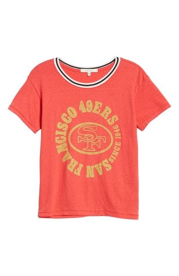 Women's Junk Food Nfl 49ers Kick Off Tee, Size - Red