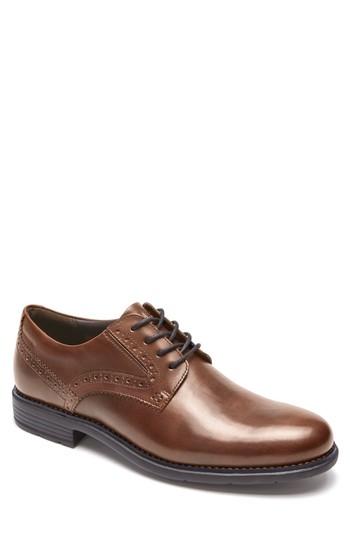 Men's Rockport Total Motion Classic Plain Toe Derby .5 W - Brown