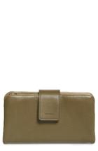 Women's Allsaints Paradise Lambskin Leather Wallet - Grey