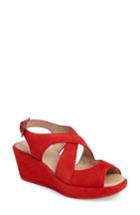 Women's Johnston & Murphy Dana Wedge Sandal M - Red