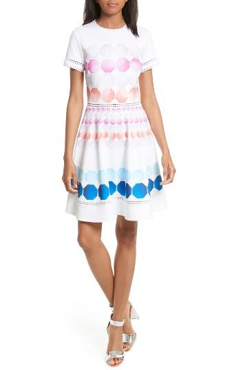Women's Ted Baker London Myley Marina Mosaic Skater Dress