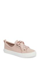Women's Sperry Crest Vibe Satin Lace Sneaker M - Pink