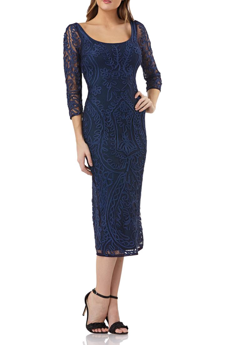 Women's Js Collections Soutache Embroidered Dress