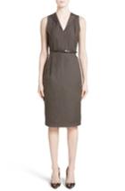 Women's Max Mara Dattero Belted Cotton Dress - Brown