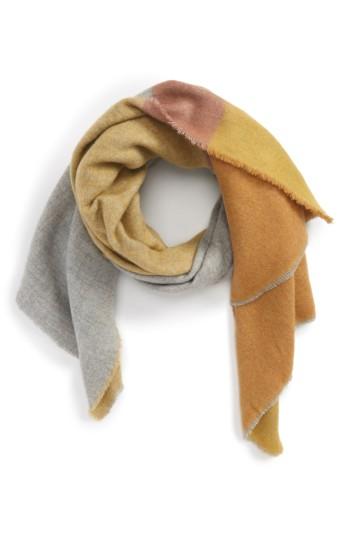 Women's Bp. Colorblock Scarf, Size - Yellow
