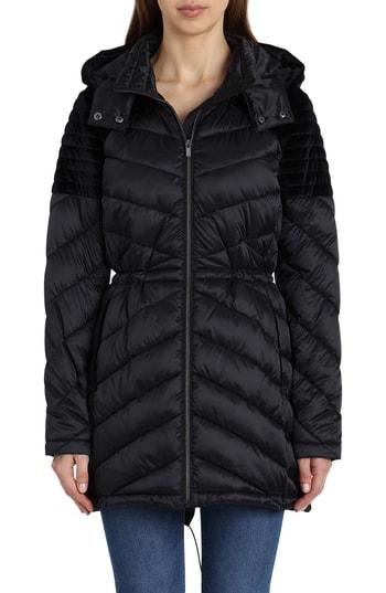 Women's Badgley Mischka Hooded Puffer Jacket