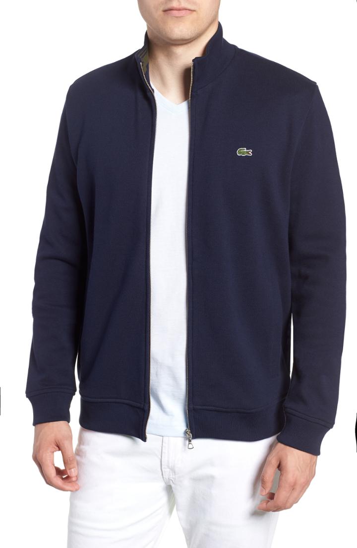 Men's Lacoste Regular Fit Full Zip Sweatshirt (3xl) - Blue