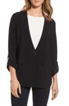 Women's Chaus Roll Sleeve Jacket - Black
