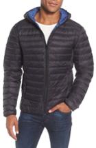 Men's Schott Nyc Zip Front Down Jacket, Size - Black