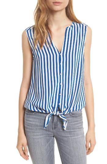 Women's Joie 'tyson' Tie Silk Top, Size - Blue