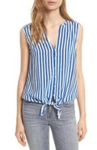 Women's Joie 'tyson' Tie Silk Top, Size - Blue