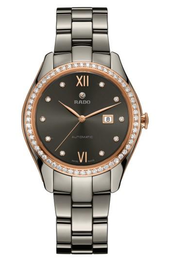 Women's Rado Hyperchrome Automatic Diamond Ceramic Bracelet Watch, 36mm