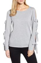 Women's Cece Bow Sleeve Sweater, Size - Grey