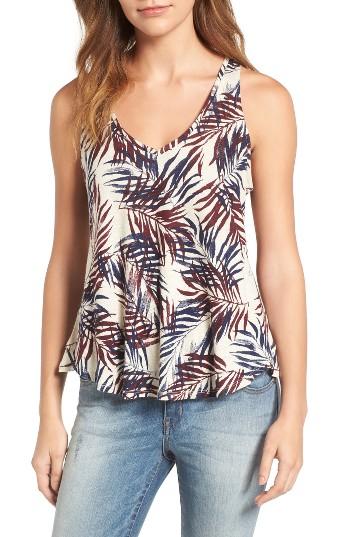 Women's Lucky Brand Palm Leaf Print Tank - Ivory