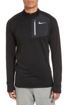 Men's Nike Thermasphere Quarter-zip Running Pullover, Size - Black