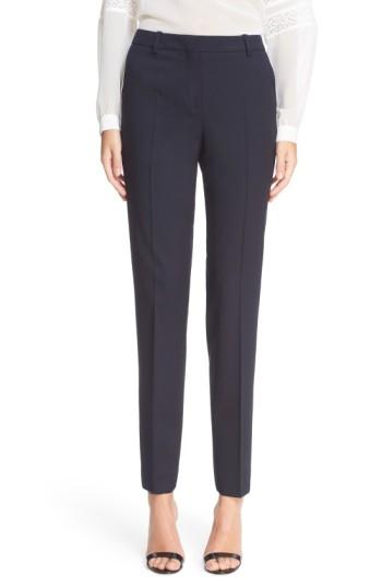 Women's The Kooples 'timeless' Stretch Wool Trousers Us / 40 Fr - Blue