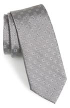 Men's Salvatore Ferragamo Ferrara Medallion Silk Tie, Size - Grey