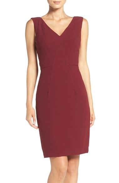 Women's Adrianna Papell Seamed Woven Sheath Dress - Purple