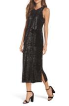 Women's Nic+zoe Night Shimmer Sequin Midi Dress - Black