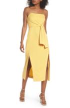 Women's C/meo Collective Recollect Slinky Side Tie Midi Dress - Yellow