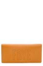 Women's Frye Carson Perforated Logo Slim Leather Wallet - Orange