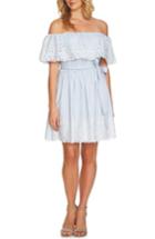 Women's Cece Off The Shoulder Seersucker Dress - Blue