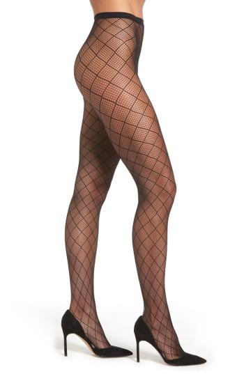Women's Nordstrom Diamond Tights - Black